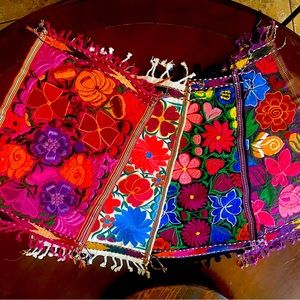 Hand embroidered Guatemalan table place mats.